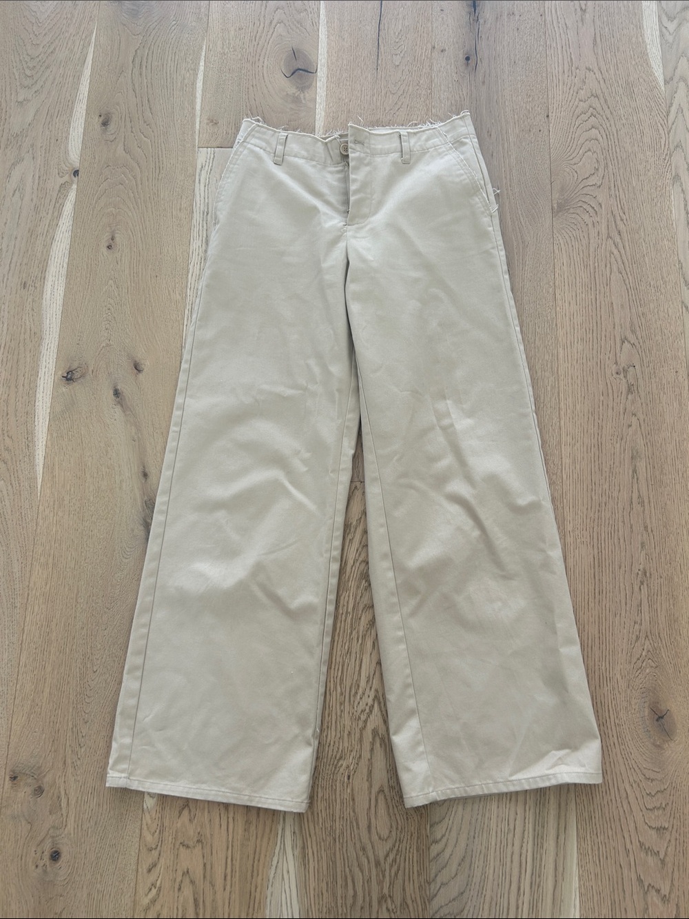 H&M Cream Straight-Leg Pants
